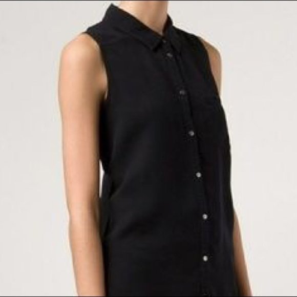 PAIGE Tops - Paige Black Vest Top Buttoned Shirt Sleeveless XS